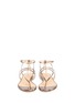 Figure View - Click To Enlarge - SERGIO ROSSI - Metallic leather strappy sandals