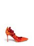 Main View - Click To Enlarge - SERGIO ROSSI - 'Matisse' coral filigree suede pumps