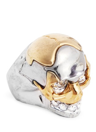 Detail View - Click To Enlarge - ALEXANDER MCQUEEN - Puzzle skull ring