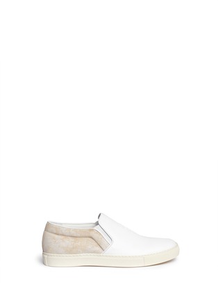 Main View - Click To Enlarge - ALEXANDER MCQUEEN - Skull leather sneaker slip-ons