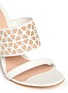 Detail View - Click To Enlarge - ALEXANDER MCQUEEN - Floral laser cutout leather sandals