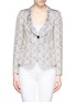 Main View - Click To Enlarge - ARMANI COLLEZIONI - Graphic jacquard cotton blend blazer