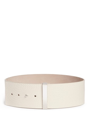 Main View - Click To Enlarge - ARMANI COLLEZIONI - Spiral embossed wide leather belt
