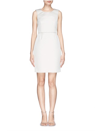 Main View - Click To Enlarge - ARMANI COLLEZIONI - Sleeveless cady shift dress