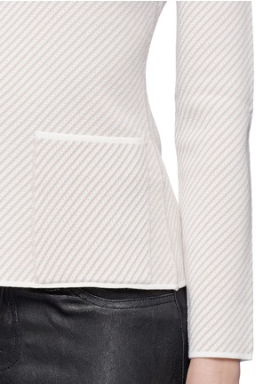 Detail View - Click To Enlarge - ARMANI COLLEZIONI - Stripe stretch knit jacket