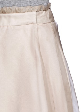Detail View - Click To Enlarge - ARMANI COLLEZIONI - Flare wrap organza skirt