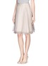 Front View - Click To Enlarge - ARMANI COLLEZIONI - Flare wrap organza skirt