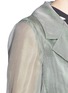 Detail View - Click To Enlarge - ARMANI COLLEZIONI - Belted silk organza gauze jacket