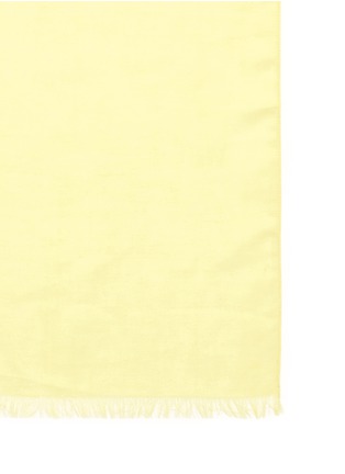 Detail View - Click To Enlarge - ARMANI COLLEZIONI - Logo burnout cotton-linen scarf