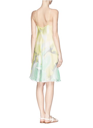 Back View - Click To Enlarge - ARMANI COLLEZIONI - Watercolour floral silk chiffon camisole dress