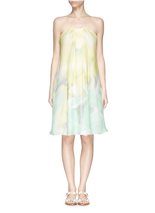 Main View - Click To Enlarge - ARMANI COLLEZIONI - Watercolour floral silk chiffon camisole dress