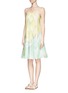 Figure View - Click To Enlarge - ARMANI COLLEZIONI - Watercolour floral silk chiffon camisole dress