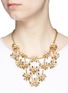 Figure View - Click To Enlarge - MIRIAM HASKELL - Glass pearl floral bib necklace
