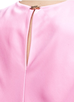 Detail View - Click To Enlarge - MS MIN - Pleated satin sleeveless blouse
