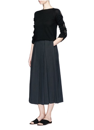 Figure View - Click To Enlarge - THE ROW - 'Kanu' pleated twill skirt