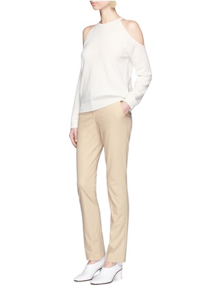 Figure View - Click To Enlarge - THEORY - 'Toleema B' cold shoulder cashmere sweater
