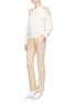 Figure View - Click To Enlarge - THEORY - 'Toleema B' cold shoulder cashmere sweater