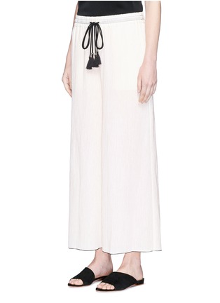 Front View - Click To Enlarge - THEORY - 'Laudine PM' drawstring wide leg pants