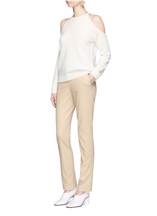 Figure View - Click To Enlarge - THEORY - 'Tennyson' cotton blend tailored pants