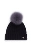 Main View - Click To Enlarge - ISLA - Fox fur pompom chunky knit kids beanie