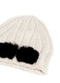Detail View - Click To Enlarge - ISLA - Sunglasses mink fur patch rib knit kids beanie
