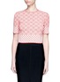 Main View - Click To Enlarge - ALEXANDER MCQUEEN - Check jacquard effect knit cropped sweater
