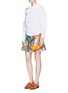 Figure View - Click To Enlarge - EMILIO PUCCI - 'Bermuda Piscina' print ruffle cuff silk shorts
