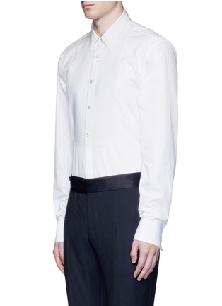 Front View - Click To Enlarge - GUCCI - Piqué bib tuxedo shirt