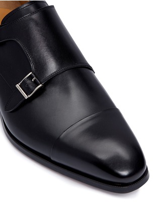 Detail View - Click To Enlarge - MAGNANNI - Leather double monk strap shoes