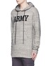 Front View - Click To Enlarge - NLST - 'Army' print mélange cotton terry hoodie