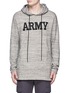 Main View - Click To Enlarge - NLST - 'Army' print mélange cotton terry hoodie