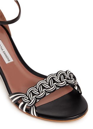 Detail View - Click To Enlarge - TABITHA SIMMONS - 'Lotti' braided leather wedge sandals
