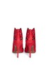 Back View - Click To Enlarge - TABITHA SIMMONS - 'Nina' floral cutout suede caged sandal booties