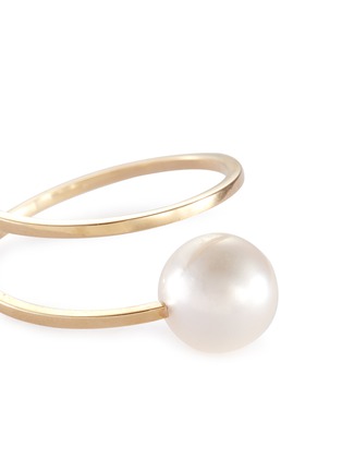 Detail View - Click To Enlarge - SOPHIE BILLE BRAHE - 'Louise' Akoya pearl 14k yellow gold open ring