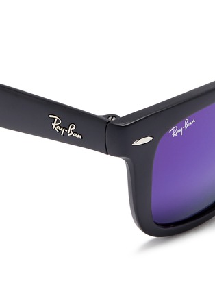 Detail View - Click To Enlarge - RAY-BAN - 'Wayfarer Folding Classic' acetate mirror sunglasses