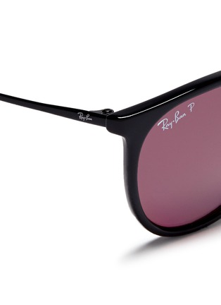Detail View - Click To Enlarge - RAY-BAN - 'Erika' acetate frame metal temple sunglasses