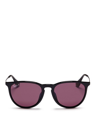 Main View - Click To Enlarge - RAY-BAN - 'Erika' acetate frame metal temple sunglasses