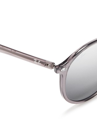 Detail View - Click To Enlarge - RAY-BAN - 'RB4242 Light Ray' titanium temple round sunglasses
