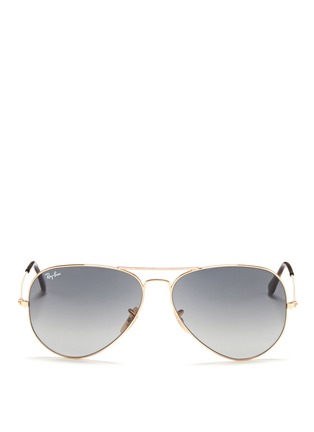 Main View - Click To Enlarge - RAY-BAN - 'Aviator Large Metal' gradient sunglasses