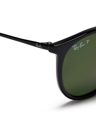 Detail View - Click To Enlarge - RAY-BAN - 'Erika' acetate frame metal temple sunglasses
