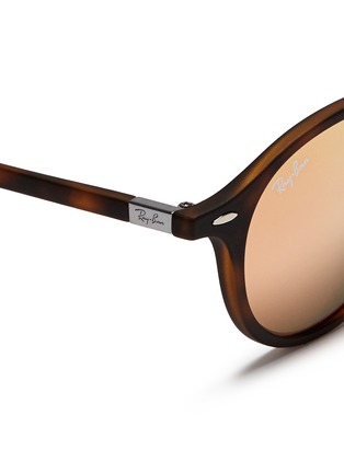 Detail View - Click To Enlarge - RAY-BAN - 'RB4237 Liteforce' thermoplastic round mirror sunglasses