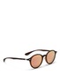 Figure View - Click To Enlarge - RAY-BAN - 'RB4237 Liteforce' thermoplastic round mirror sunglasses
