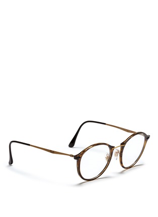 Figure View - Click To Enlarge - RAY-BAN - 'RB7073' tortoiseshell acetate round optical glasses
