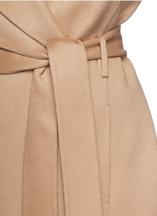 Detail View - Click To Enlarge - THE ROW - 'Muna' wool melton belted wrap coat