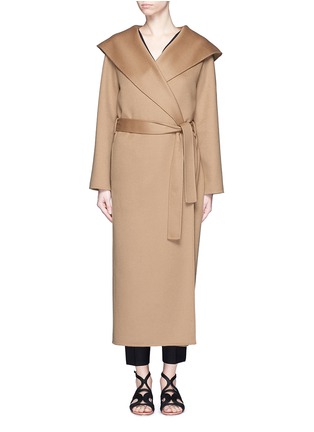 Main View - Click To Enlarge - THE ROW - 'Muna' wool melton belted wrap coat