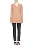 Figure View - Click To Enlarge - THE ROW - 'Manta' cashmere-silk V-neck long sweater