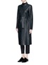Figure View - Click To Enlarge - THE ROW - 'Melka' flap pocket leather long coat