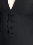 Detail View - Click To Enlarge - ELIZABETH AND JAMES - 'Perla' lace-up V-neck maxi dress