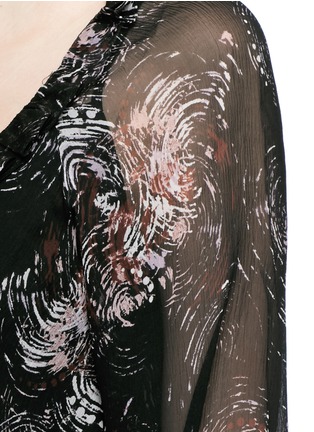 Detail View - Click To Enlarge - ELIZABETH AND JAMES - 'Beatrizia' swirl print silk georgette ruffle dress