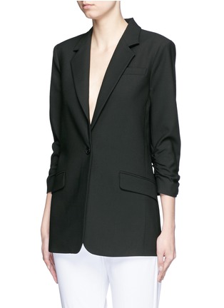 Front View - Click To Enlarge - ELIZABETH AND JAMES - 'Heritage James' ruched sleeve knit jacket